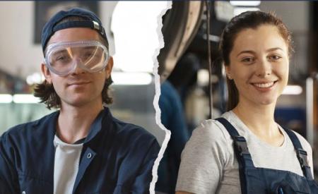 male and female apprentices